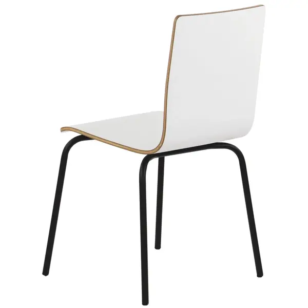 Stoel | DANIS | Wit | Zwarte Poten | 485x530x820(h)mm