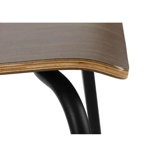 Stoel | DANIS | Houtlook (Walnoot) | Zwarte Poten | 485x530x820(h)mm