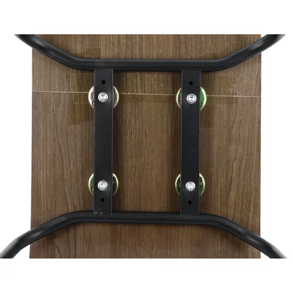 Stoel | DANIS | Houtlook (Walnoot) | Zwarte Poten | 485x530x820(h)mm