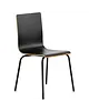 Luxus Stoel | DANIS | Zwart | Zwarte Poten | 485x530x820(h)mm 