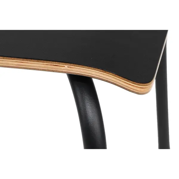 Stoel | DANIS | Zwart | Zwarte Poten | 485x530x820(h)mm