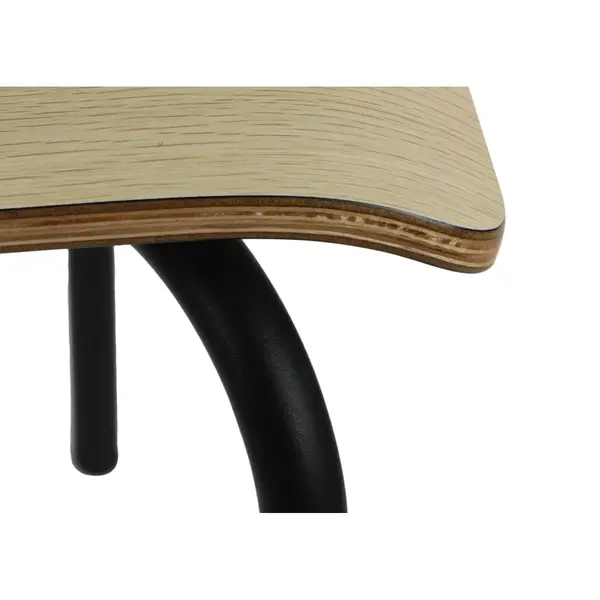 Stoel | DANIS | Houtlook (Naturel) | Zwarte Poten | 485x530x820(h)mm