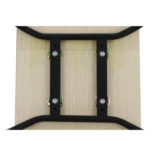 Stoel | DANIS | Houtlook (Naturel) | Zwarte Poten | 485x530x820(h)mm