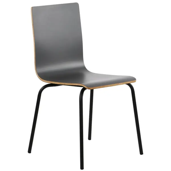 Stoel | DANIS | Grijs | Zwarte Poten | 485x530x820(h)mm