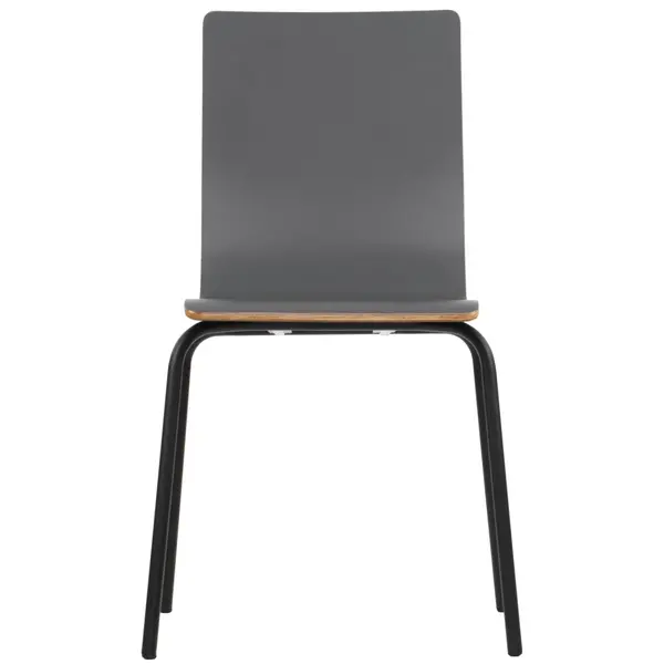 Stoel | DANIS | Grijs | Zwarte Poten | 485x530x820(h)mm