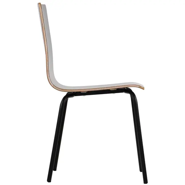 Stoel | DANIS | Grijs | Zwarte Poten | 485x530x820(h)mm