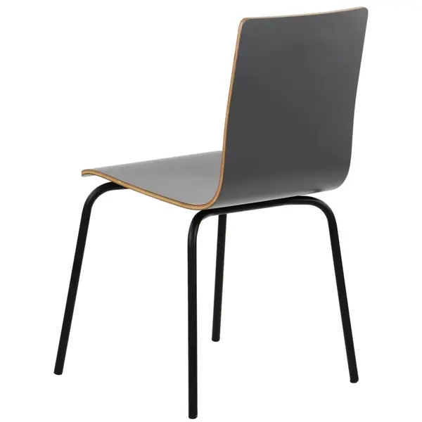 Stoel | DANIS | Grijs | Zwarte Poten | 485x530x820(h)mm