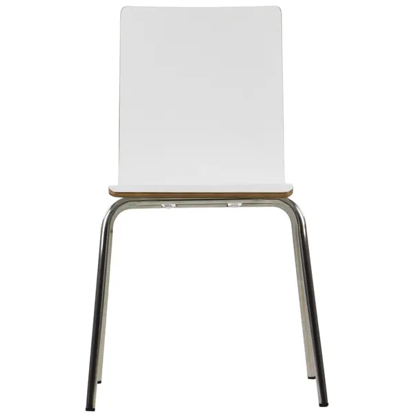 Stoel | DANIS | Wit | RVS Poten | 485x530x820(h)mm