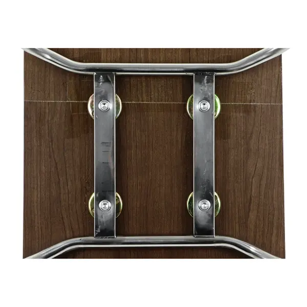 Stoel | DANIS | Houtlook (Walnoot) | RVS Poten | 485x530x820(h)mm