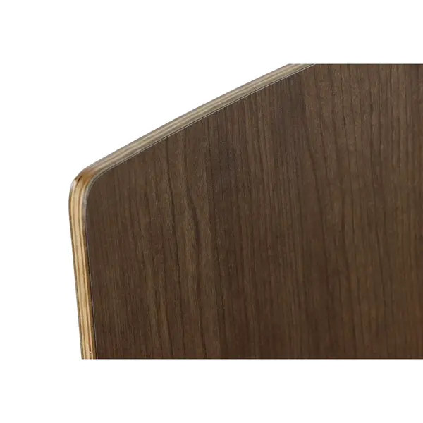 Stoel | DANIS | Houtlook (Walnoot) | RVS Poten | 485x530x820(h)mm