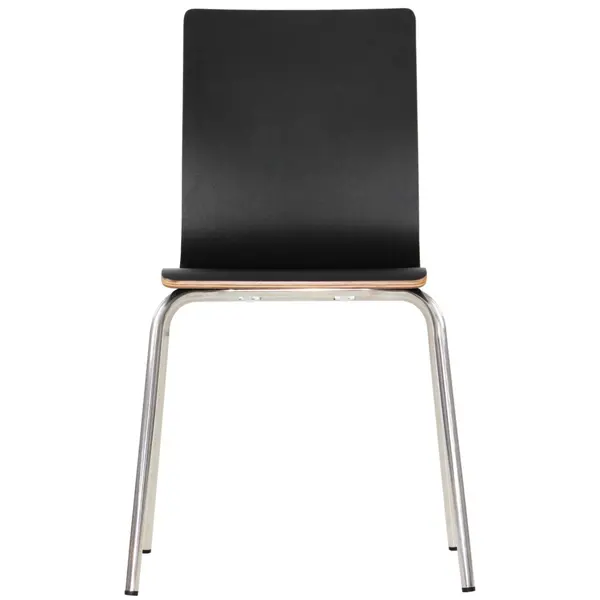 Stoel | DANIS | Zwart | RVS Poten | 485x530x820(h)mm