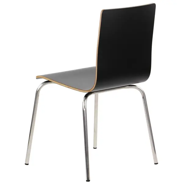 Stoel | DANIS | Zwart | RVS Poten | 485x530x820(h)mm