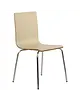 Luxus Stoel | DANIS | Houtlook (Naturel) | RVS Poten | 485x530x820(h)mm 