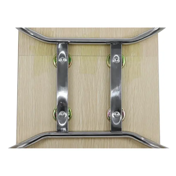 Stoel | DANIS | Houtlook (Naturel) | RVS Poten | 485x530x820(h)mm