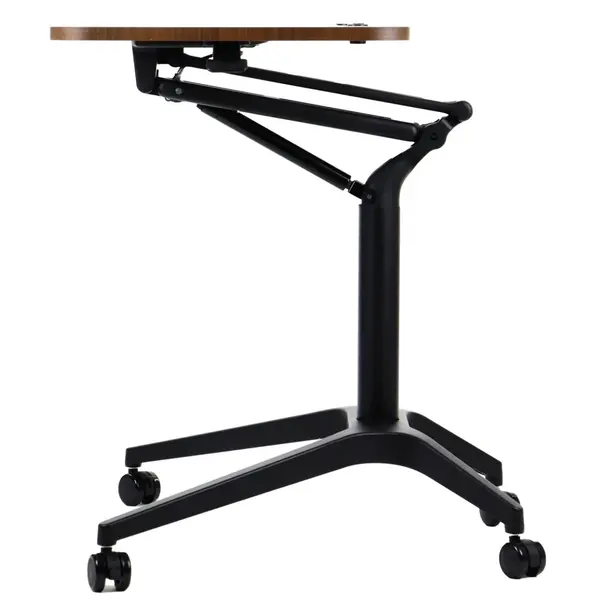 Zit-/Statafel | CRANE | Hout/Staal | Houtlook Blad | Zwart Frame | Indoor | 720x710x735-1040(h)mm