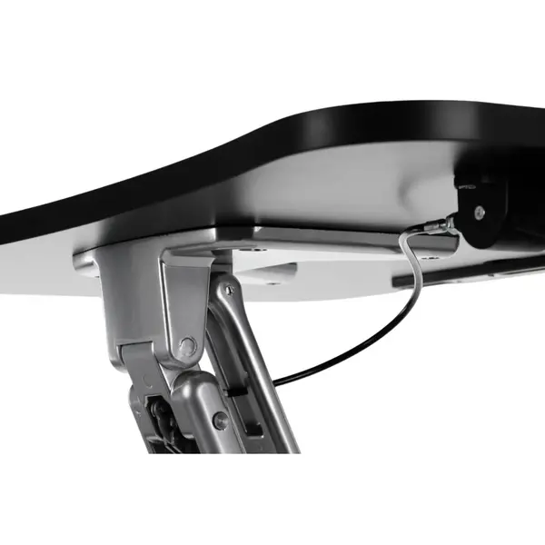 Zit-/Statafel | CRANE | Hout/Staal | Zwart Blad | Grijs Frame | Indoor | 720x710x735-1040(h)mm