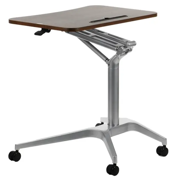 Zit-/Statafel | CRANE | Hout/Staal | Houtlook Blad | Grijs Frame | Indoor | 720x710x735-1040(h)mm