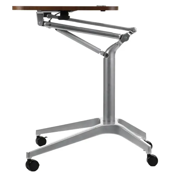 Zit-/Statafel | CRANE | Hout/Staal | Houtlook Blad | Grijs Frame | Indoor | 720x710x735-1040(h)mm