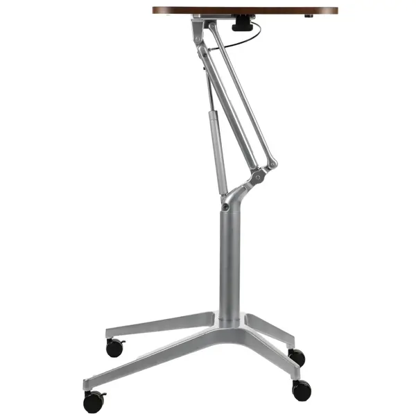 Zit-/Statafel | CRANE | Hout/Staal | Houtlook Blad | Grijs Frame | Indoor | 720x710x735-1040(h)mm