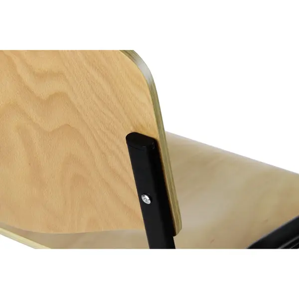 Stoel | HUGO | Multiplex/Staal | Houtlook (Beuken) | Zwart Frame | Indoor | Stapelbaar | 554x565x770(h)mm