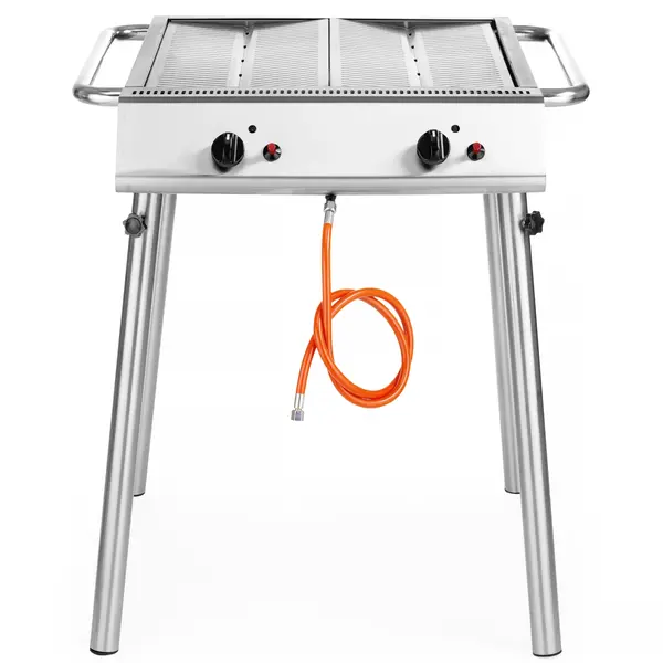 Barbecue | XANTOS | Propaangas | 2 Roosters (540x540) | 2 Branders | 9.5kW | 770x710x870(h)mm