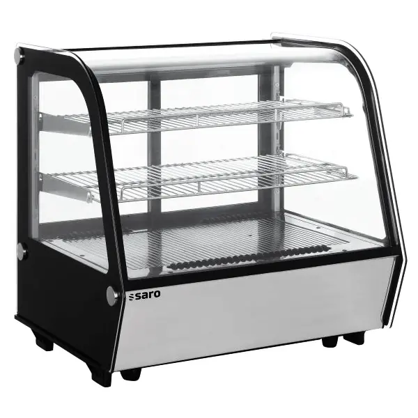 Koelvitrine | LISBETH | 120L | RVS/Zwart | 0°C/+12°C | Geforceerd | 3 Niveaus | 702x568x686(h)mm