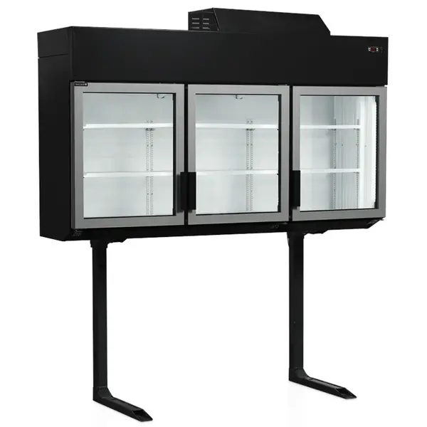 Wandkoeling/-Vriezer + Standaard | SERIE MTF | Zwart | -18°C/-24°C & -1°C/+8°C | Geforceerd | Draaideuren | 1850x745x2430(h)mm