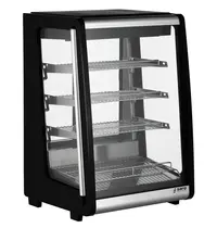 Saro Koelvitrine | ALBA | 129L | Zwart/Grijs | +2°C/+12°C | Geforceerd | 4 Niveaus | 624x560x914(h)mm