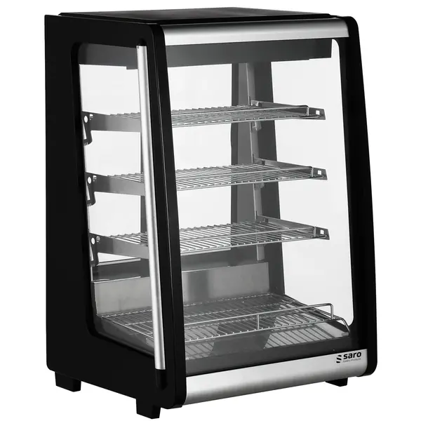 Koelvitrine | ALBA | 129L | Zwart/Grijs | +2°C/+12°C | Geforceerd | 4 Niveaus | 624x560x914(h)mm