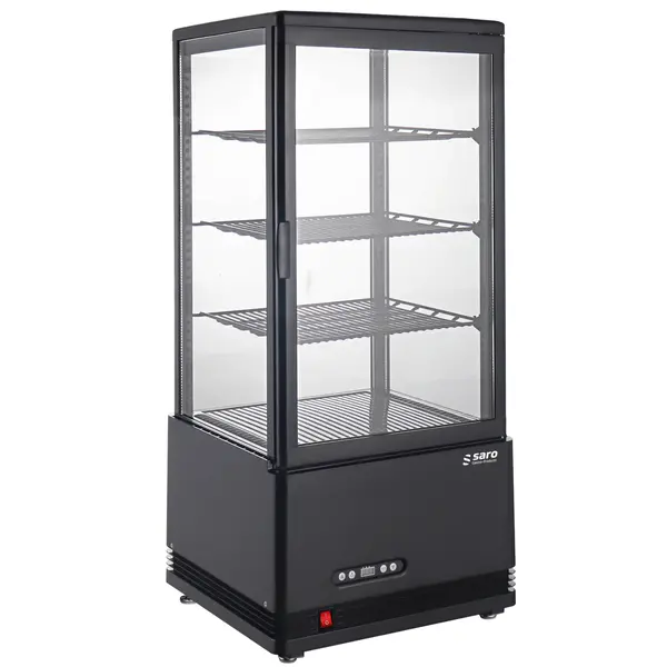 Koelvitrine | SC-SERIE | 78L | Zwart | 0°C/+12°C | Geforceerd | 4 Niveaus | 452x406x966(h)mm