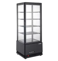 Saro Koelvitrine | SC-SERIE | 98L | Zwart | 0°C/+12°C | Geforceerd | 5 Niveaus | 452x406x1166(h)mm