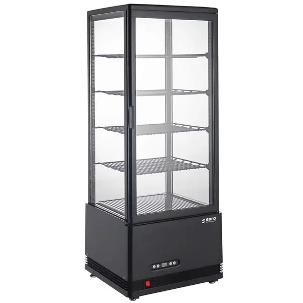 Koelvitrine | SC-SERIE | 98L | Zwart | 0°C/+12°C | Geforceerd | 5 Niveaus | 452x406x1166(h)mm