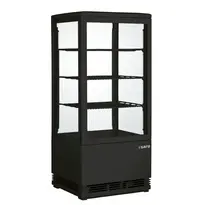 Saro Koelvitrine | SC-SERIE | 78L | Zwart | 0°C/+12°C | Geforceerd | 4 Niveaus | 428x386x960(h)mm