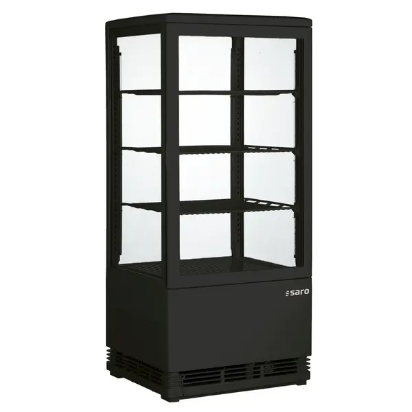 Koelvitrine | SC-SERIE | 78L | Zwart | 0°C/+12°C | Geforceerd | 4 Niveaus | 428x386x960(h)mm
