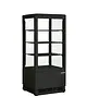 Saro Koelvitrine | SC-SERIE | 78L | Zwart | 0°C/+12°C | Geforceerd | 4 Niveaus | 428x386x960(h)mm 