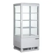 Saro Koelvitrine | SC-SERIE | 78L | Wit | 0°C/+12°C | Geforceerd | 4 Niveaus | 428x386x960(h)mm