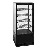 Saro Koelvitrine | SC-SERIE | 98L | Zwart | 0°C/+12°C | Geforceerd | 5 Niveaus | 428x386x1110(h)mm