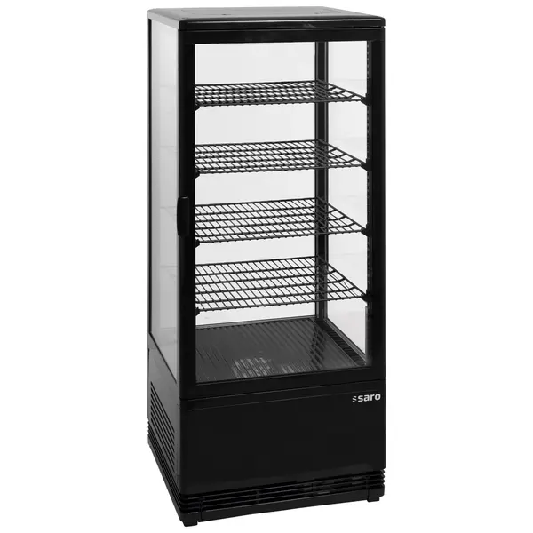 Koelvitrine | SC-SERIE | 98L | Zwart | 0°C/+12°C | Geforceerd | 5 Niveaus | 428x386x1110(h)mm