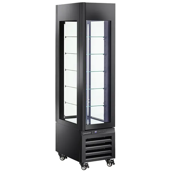 Gebaksvitrine | EXALTA | 260L | Zwart | -2°C/+10°C | Geforceerd | 6 Niveaus | Wielen (Geremd) | 450x650x1900(h)mm