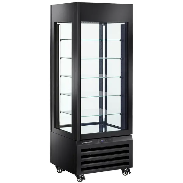 Gebaksvitrine | EXALTA | Energiezuinig | 440L | Zwart | -2°C/+10°C | Geforceerd | 6 Niveaus | Wielen (Geremd) | 700x650x1900(h)mm