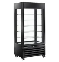 Diamond Gebaksvitrine | EXALTA | Energiezuinig | 600L | Zwart | -2°C/+10°C | Geforceerd | 6 Niveaus | Wielen (Geremd) | 900x650x1900(h)mm