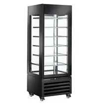 Diamond Vriesvitrine | EXALTA | 440L | Zwart | -15°C/-22°C | Statisch | 7 Niveaus | Wielen (Geremd) | 700x650x1900(h)mm