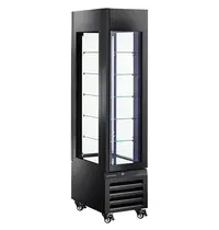 Diamond Koel-/Vriesvitrine | EXALTA | 260L | Zwart | +5°C/-22°C | Geforceerd | 6 Niveaus | Wielen (Geremd) | 450x650x1900(h)mm