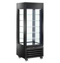 Diamond Koel-/Vriesvitrine | EXALTA | 440L | Zwart | +5°C/-22°C | Geforceerd | 6 Niveaus | Wielen (Geremd) | 700x650x1900(h)mm 