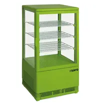 Saro Koelvitrine | SC-SERIE | 68L | Groen | 0°C/+12°C | Geforceerd | 4 Niveaus | 428x386x885(h)mm