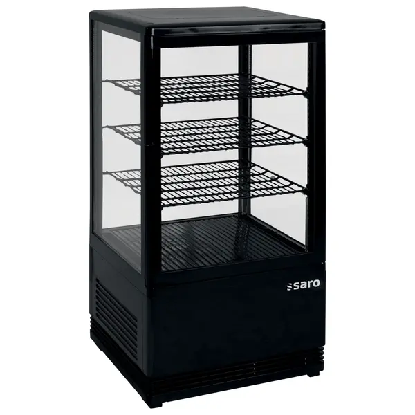Koelvitrine | SC-SERIE | 68L | Zwart | 0°C/+12°C | Geforceerd | 4 Niveaus | 428x386x885(h)mm