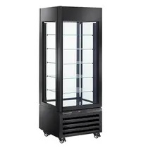 Diamond Chocoladevitrine | EXALTA | Energiezuinig | 440L | Zwart | +15°C/+18°C | Geforceerd | 6 Niveaus | Wielen (Geremd) | 700x650x1900(h)mm 