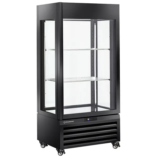 Wijnkoelvitrine | EXALTA | Energiezuinig | 600L (120x 75cl) | Zwart | 1 Zone | 0°C/+10°C | Geforceerd | Wielen (Geremd) | 900x650x1900(h)mm