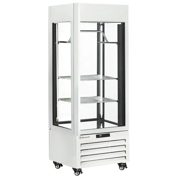 Vleesvitrine | EXALTA | Energiezuinig | 440L | Wit | -2°C/+10°C | Geforceerd | 4 Niveaus | Wielen (Geremd) | 700x650x1900(h)mm