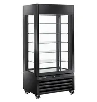 Diamond Koel-/Vriesvitrine | EXALTA | 600L | Zwart | +5°C/-22°C | Geforceerd | 6 Niveaus | Wielen (Geremd) | 900x650x1900(h)mm